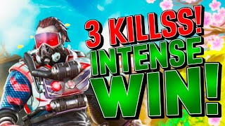 Insane Caustic Win with Intense Endgame Fight! | Apex Legends Ranked Gameplay ( No Commentary )