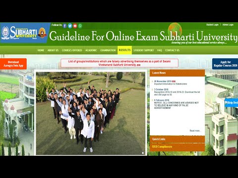 Guideline For Online Exam Subharti University