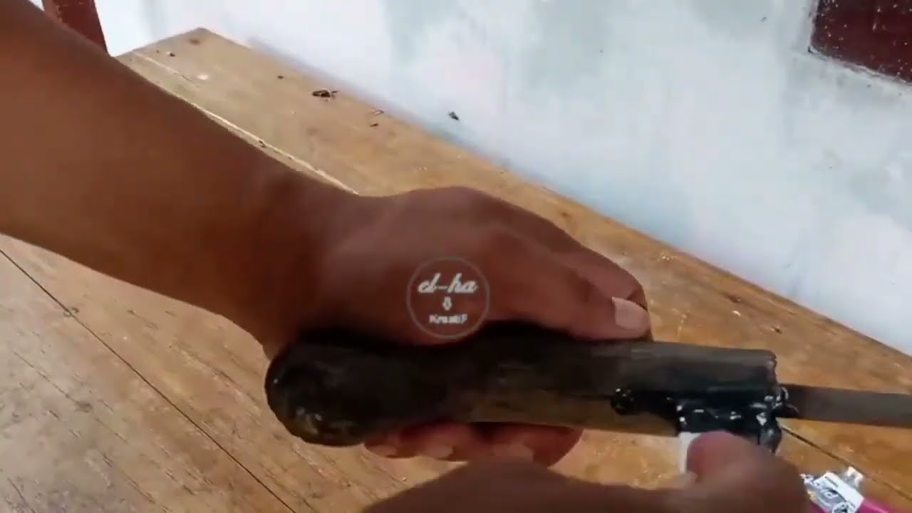 CARA MUDAH MEMPERBAIKI GAGANG GOLOK YANG PECAH JADI LEBIH KUAT TAHAN