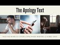 The Apology Text - The One Word To Avoid Using When Writing A Sorry Text