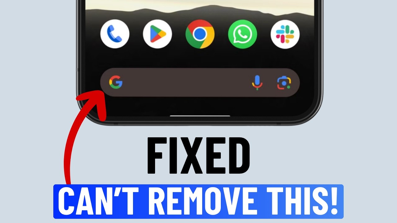 How to Remove Google Search Bar From Android Phone (2026) - YouTube