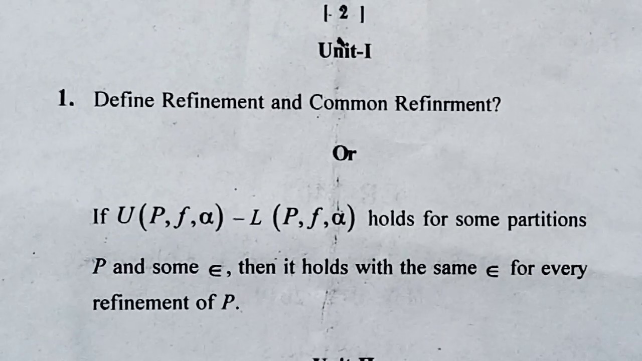 M.A Mathematics//M.Sc Mathematics Examination paper 2019//Real Analysis ...