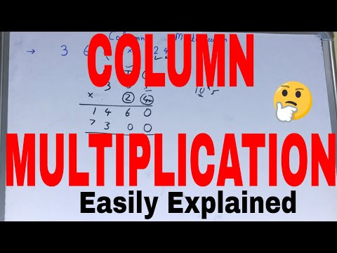 Column multiplication|Column multiplication method|Multiplication by column method examples