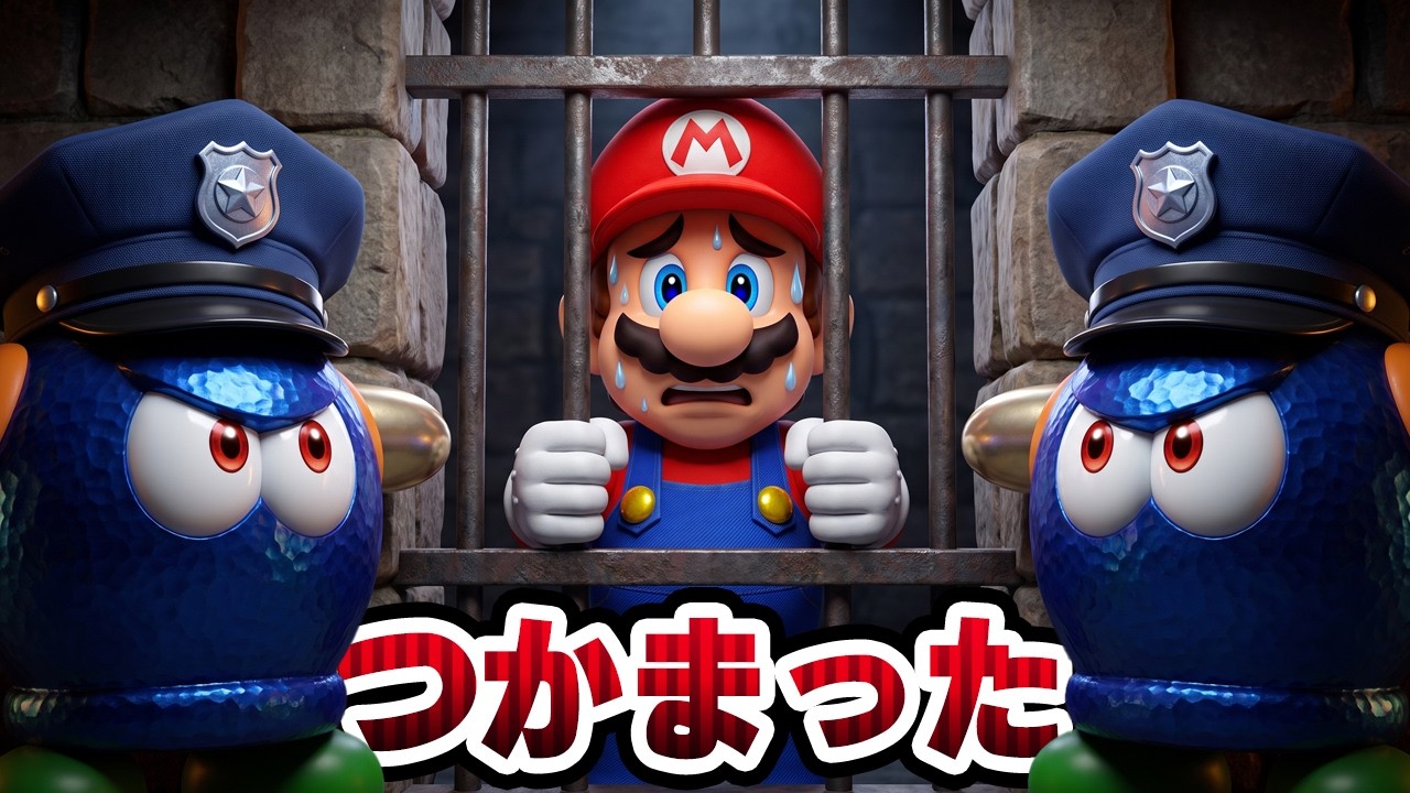 ドンケツ刑務所の牢屋につかまったマリオの脱獄するコース マリオメーカー2 Super Mario maker 2（アナケナファミリーのゲーム実況）
