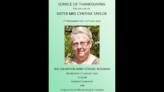 20240807 Cynthia Taylor Funeral Service