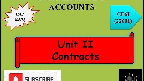 MCQ on Contracts and Accounts Unit 2 (CAA) [Contracts]