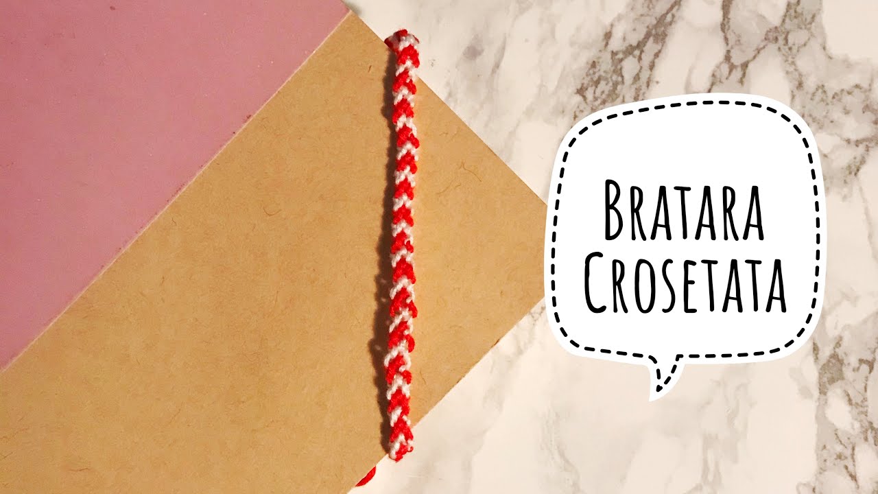 Bratara pt Martisor Crosetata