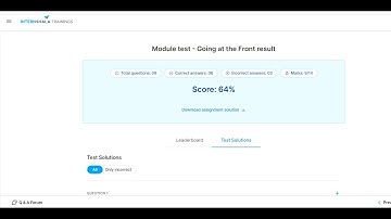 Going at the front result | Internshala Core java -Traning and internship part
