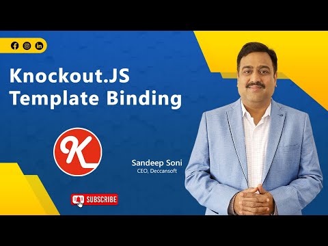 Part 10- Template Binding in Knockout .JS