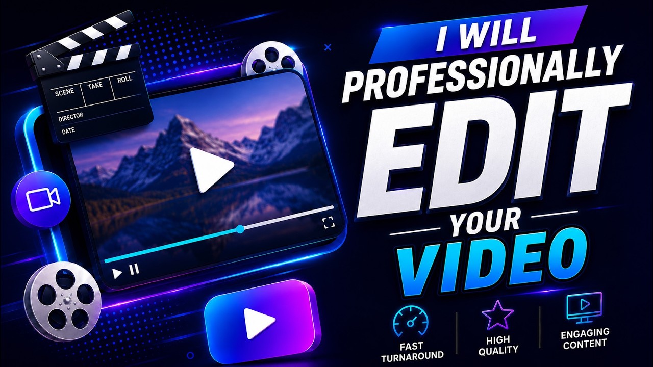 I will do professional youtube video editing
