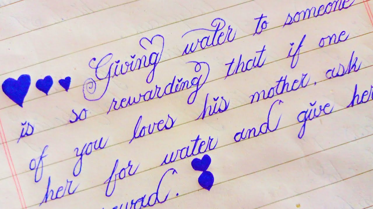 cursive english writing practice/cursive english writing with pen - YouTube