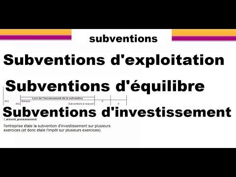 Vidéo: Quelle Est La Différence Entre Subvention, Subvention Et Subvention?