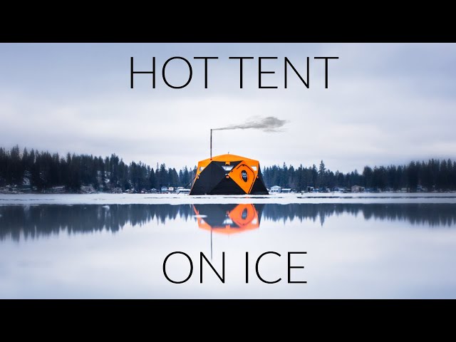 Hot Tent On Frozen Lake Using The BEST Insulated Ice Shelter 