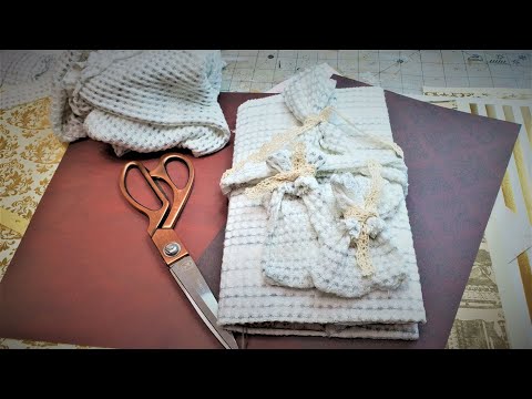 How To Make a Junk Journal from an Old Sweater! Pt 1 Recycle Old Clothes - Fab Gifts! Paper Outpost