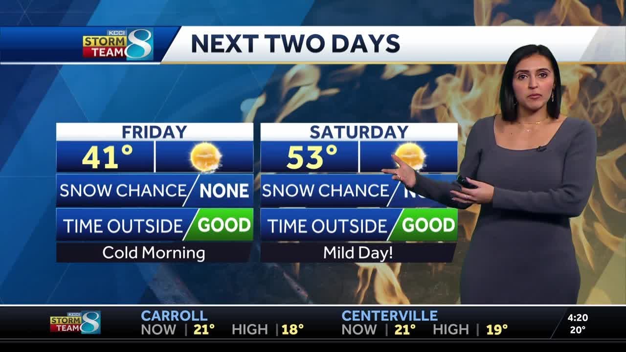 Iowa weather: Temperatures on the rise heading into the weekend - YouTube