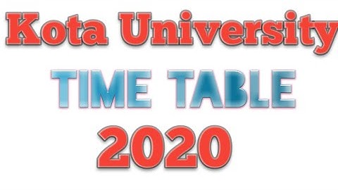 Kota University ba time table 2020, कोटा University time table, # uok time table 2020, uok exam date