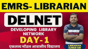 Emrs LIBRARIAN  🔴 Topic - DELNET   Day- 1 || New Vacancy EMRS