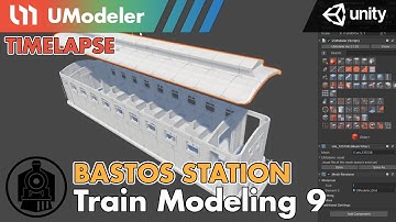 3D Modeling in Unity - Timelapse of Modeling & Unwrapping the train in Bastos Station (9/9)