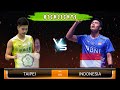 Match Highlights 🔴 Jonatan Christie (INDONESIA) vs (TAIPEI) Chia Hao Lee Badminton Mens Singles