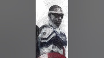 Drawing the New Marvel’s Captain America (Sam Wilson) Using AI / Digital Art Time-Lapse