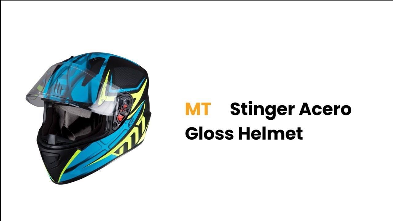 MT Stinger Acero Gloss Blue Helmet | MT 