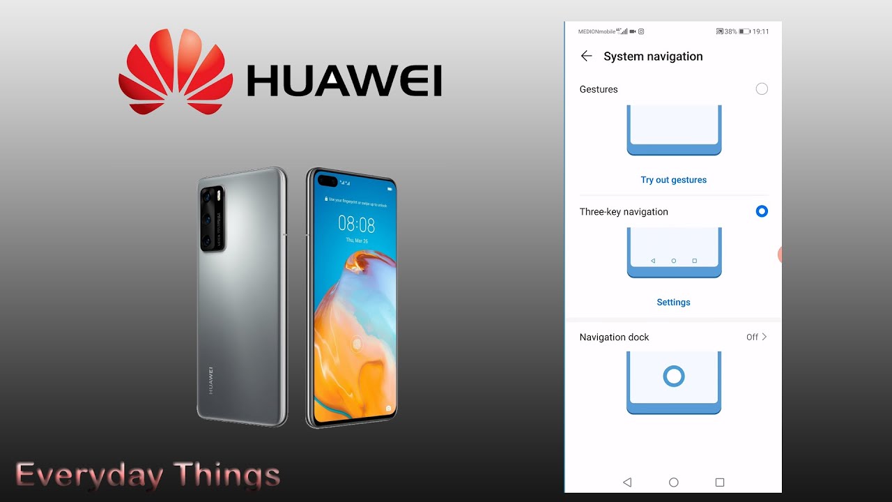 How to change navigation bar menu on Huawei - YouTube