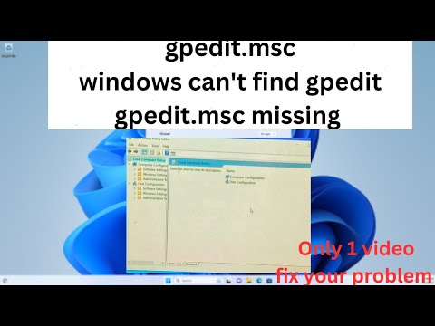 How to fix windows can't find gpedit.msc on windows 11/10/7||group policy editor gpedit is missing