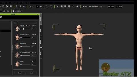 iClone Character creator 3 Create morph slider by Blender 2.79 // Blender ATX