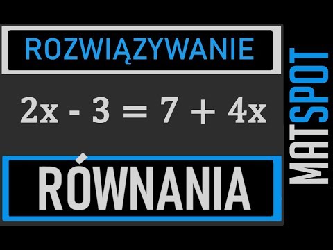 Wideo: Jak Rozwiązać Proste Równanie