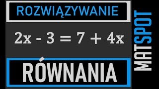 rozwiązywanie równań poziom 1