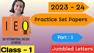 1. Part - 1 Jumbled Letters For English Olympiad | IEO Practice Paper