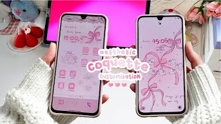 CUSTOMIZE MY PHONE WITH ME (FREE & WITH LINKS) 💌 make your phone aesthetic 🌷 COQUETTE AESTHETIC 🎀