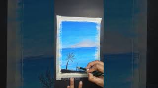 Langit Biru, Cerah Menenteramkan || Blue Sky, Reassuring Bright #shorts #gradasi #drawing