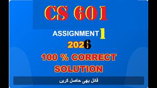 cs 601 assignment 1 solution spring 2026||cs 601 assignment 1 spring 2026