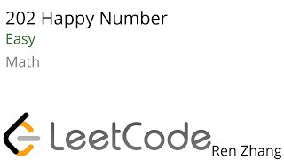 Leetcode 202 Happy Number