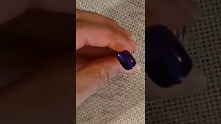 "Short nails" Matte chrome purple nails