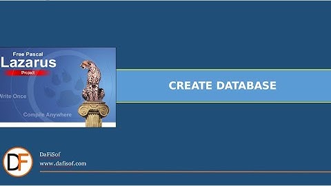 Basic Lazarus - Create database & create table slite