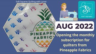 Pineapple Fabrics offers a scrap bag subscription called Dottie's Scrap Bag.  This is for Aug 2022. screenshot 3