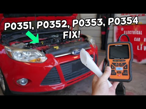 FORD FOCUS CODE P0351 P0352 P0353 P0354 IGNITION COIL FIX. ENGINE LIGHT ON