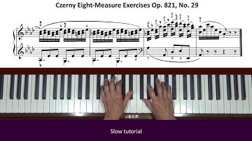 Czerny Eight Measure Exercises Op. 821, No. 29 Piano Tutorial