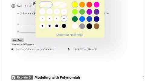 17.3 Subtracting Polynomial Expressions - Explain 2