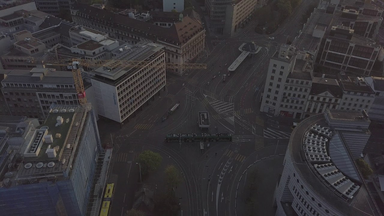 Basel Aeschenplatz Tram, Topdown Sicht