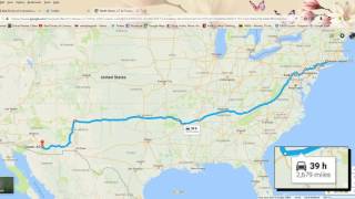 Mapping my trip across country