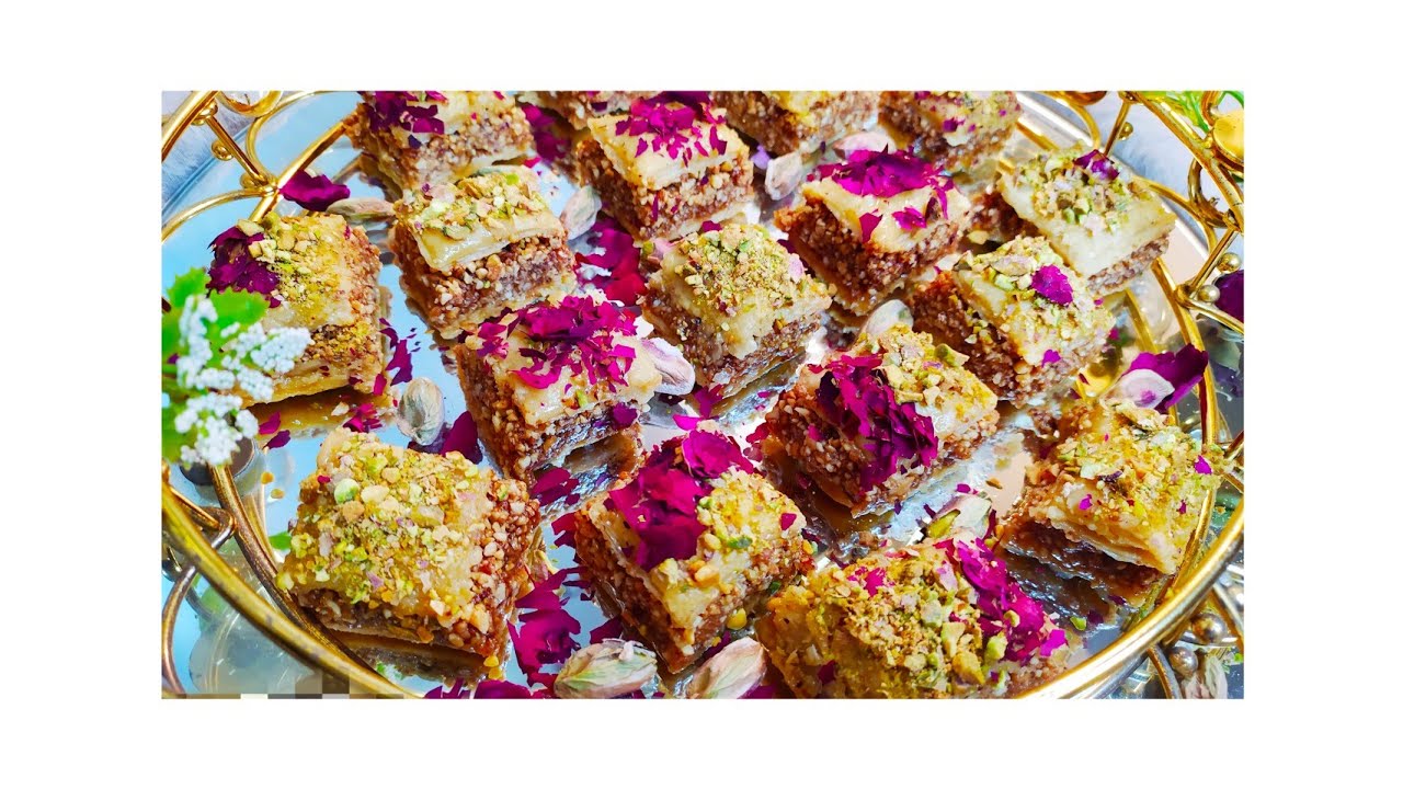 بقلاوة بدون آلة توريق رائعة المذاق ،صحية،بدون سكر ابيض/دقيق ابيض/دهون مهدرجة😱تاكلوها بدون تأنيب ضمير