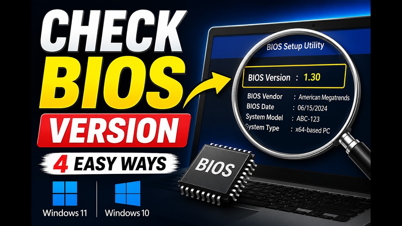 How to Check BIOS Version in Windows 11 and Windows 10 | 4 Easy