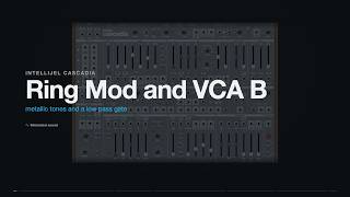 Intellijel Cascadia #13 · Ring Mod and VCA B: metallic tones and a low pass gate