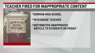 Upstate teacher fired for handing out ‘inappropriate, unapproved content’