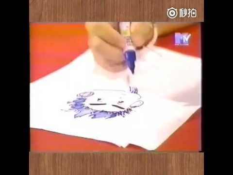 1999年【回来】专辑宣传时期   张信哲自画像，超可爱哦！～新加坡