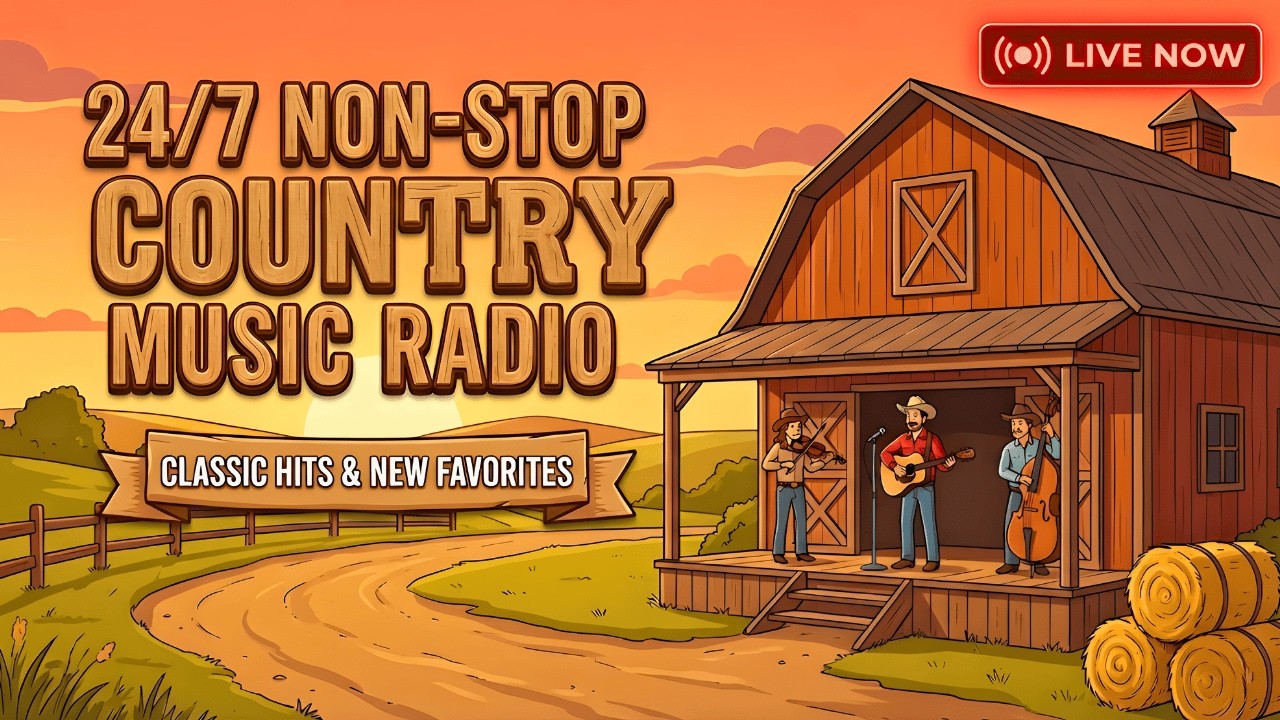 Country Music Radio 24/7 (No Ads) - Funny Country Songs to Work/Relax