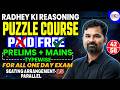 Complete Puzzle Course | Seating Arrangement 15 | Parallel 01 | Class 42 | Reasoning By Radhey Sir
